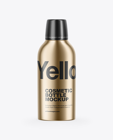 Download Metallic Cosmetic Bottle Mockup In Bottle Mockups On Yellow Images Object Mockups PSD Mockup Templates