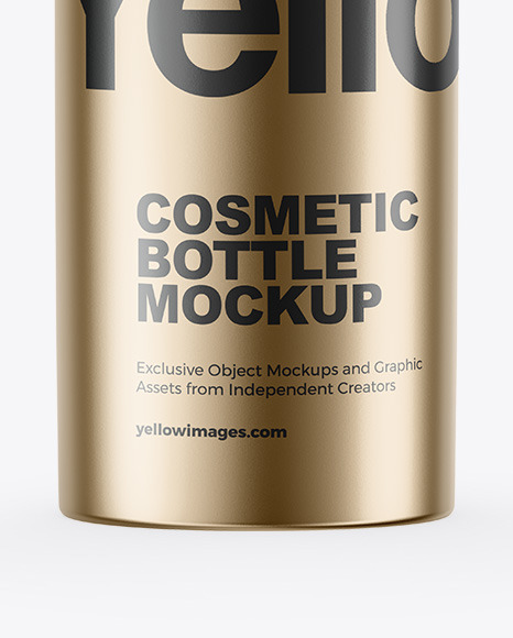 Download Metallic Cosmetic Bottle Mockup In Bottle Mockups On Yellow Images Object Mockups PSD Mockup Templates