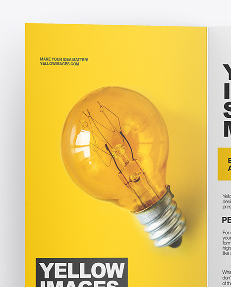 Download Two Brochures Mockup In Stationery Mockups On Yellow Images Object Mockups Yellowimages Mockups