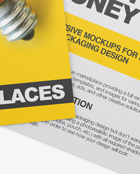 Two Papers Mockup PSD #1