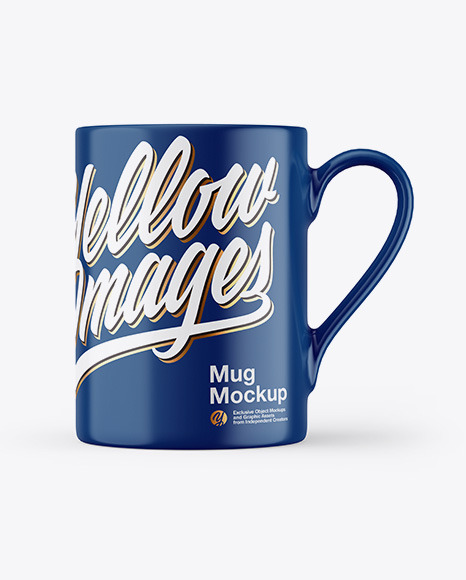 Download Glossy Mug Mockup In Cup Bowl Mockups On Yellow Images Object Mockups PSD Mockup Templates