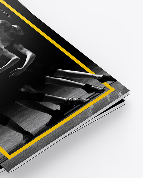 Two Glossy A4 Magazines Mockup PSD #5