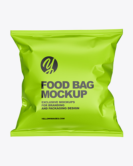 Download Matte Food Bag Mockup In Bag Sack Mockups On Yellow Images Object Mockups PSD Mockup Templates