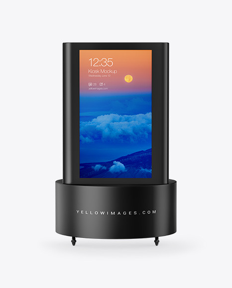 Download Freestanding Kiosk Mockup in Device Mockups on Yellow ...