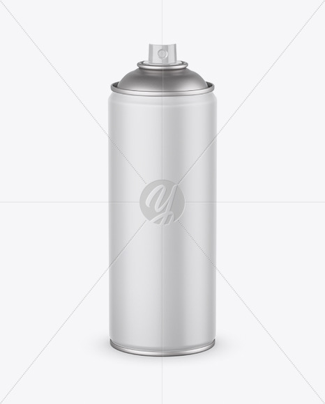 Matte Spray Can Without Cap Mockup In Can Mockups On Yellow Images Object Mockups