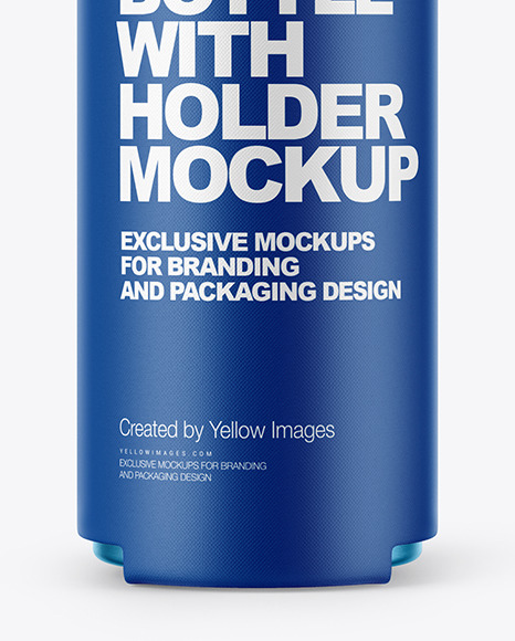 Download Metallic Drink Bottle W Holder Mockup In Free Mockups On Yellow Images Object Mockups PSD Mockup Templates