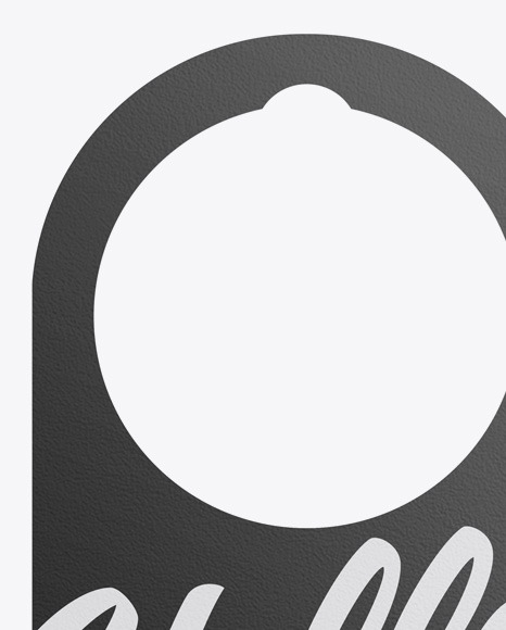 Paper Door Hanger Mockup PSD #2