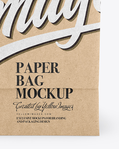 Download Kraft Paper Bag Mockup In Bag Sack Mockups On Yellow Images Object Mockups PSD Mockup Templates