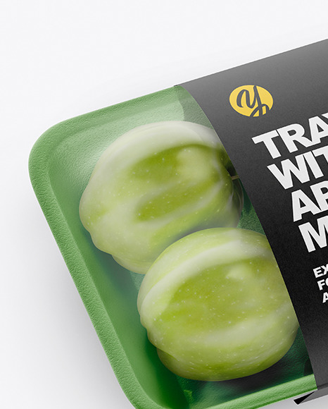 Download Tray With Green Apples Mockup In Tray Platter Mockups On Yellow Images Object Mockups PSD Mockup Templates