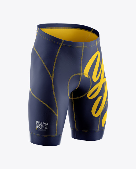 Men S Cycling Shorts Mockup In Apparel Mockups On Yellow Images Object Mockups