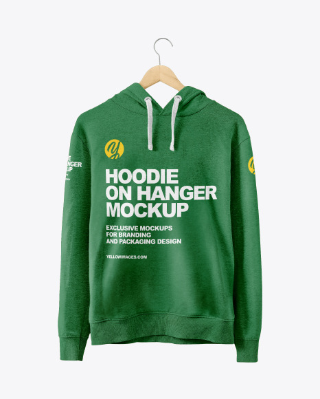 Download Hoodie On Hanger Mockup In Apparel Mockups On Yellow Images Object Mockups PSD Mockup Templates