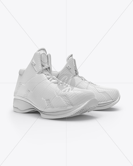 Download Basketball Sneakers Mockup In Apparel Mockups On Yellow Images Object Mockups