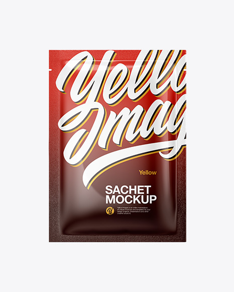 Glossy Sachet Mockup