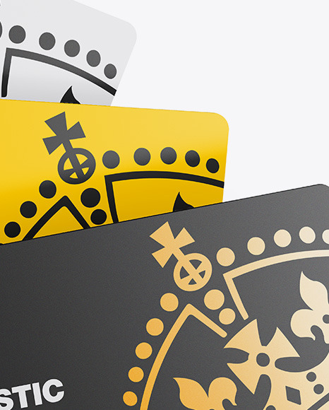 Three Plastic Cards Mockup PSD #1