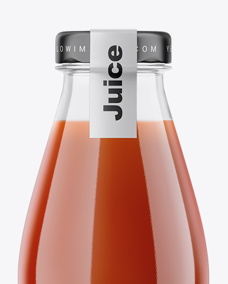 Download Clear Bottle With Tomato Juice Psd Mockup Yellowimages