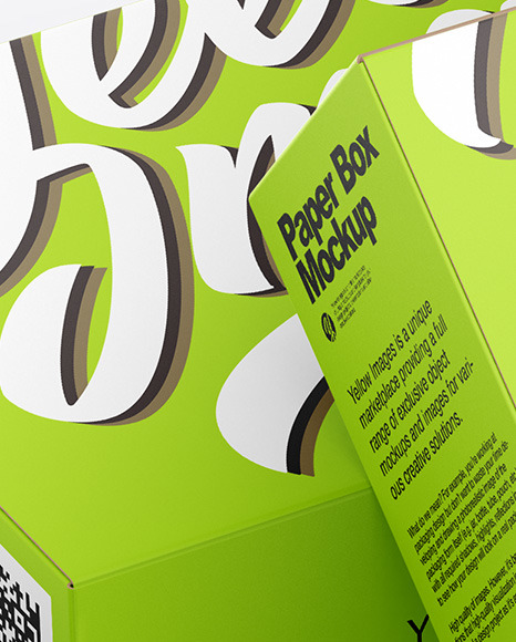 Two Paper Boxes Mockup PSD #2