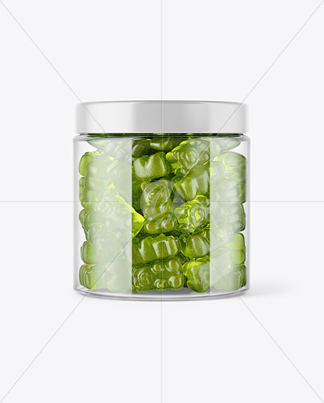 Download Plastic Jar with Gummies Mockup in Jar Mockups on Yellow ...