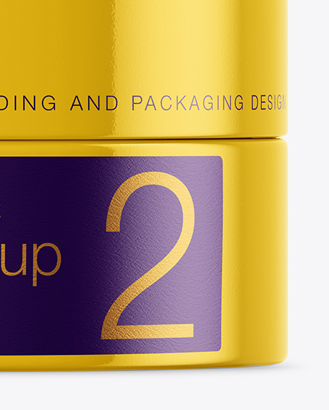 Glossy Cosmetic Jar Mockup PSD #1