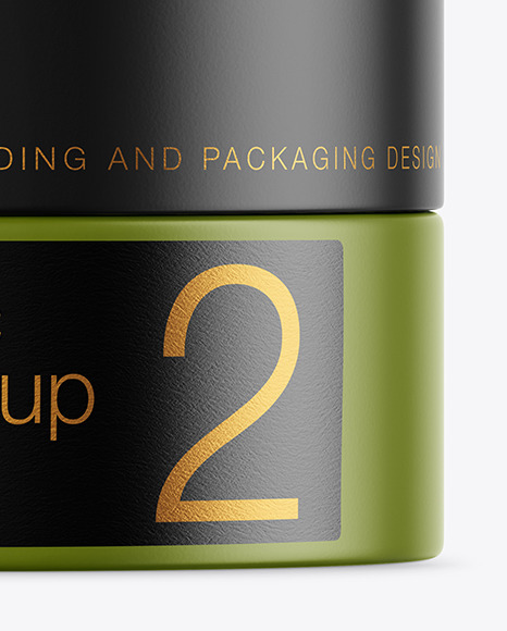 Matte Cosmetic Jar Mockup PSD #1