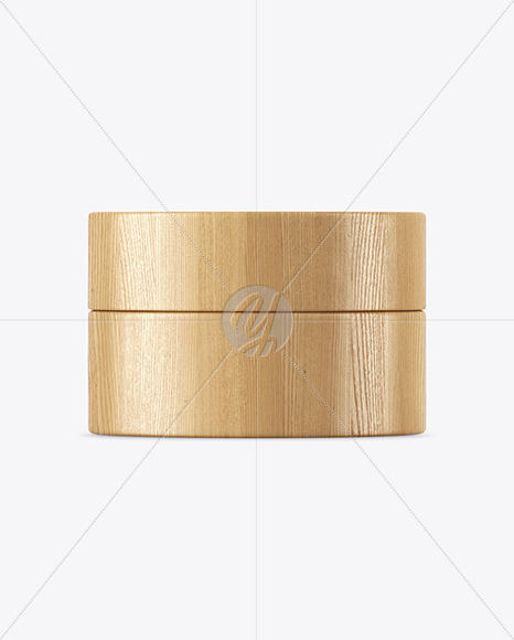 Download Wooden Cosmetic Jar Psd Mockup Yellowimages