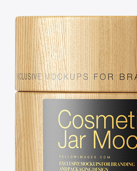 Download Wooden Cosmetic Jar Mockup In Jar Mockups On Yellow Images Object Mockups PSD Mockup Templates