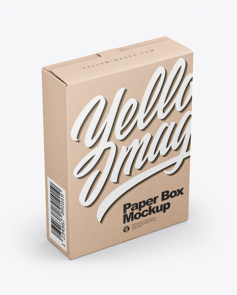 Download Kraft Box Mockup In Box Mockups On Yellow Images Object Mockups