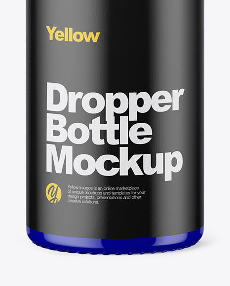 Glossy Dropper Bottle Mockup PSD #1