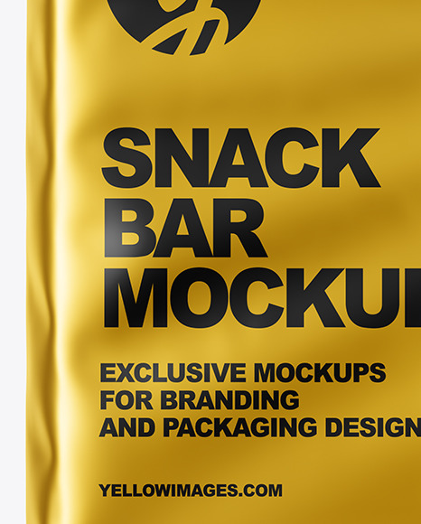 Matte Metallic Snack Bar Mockup