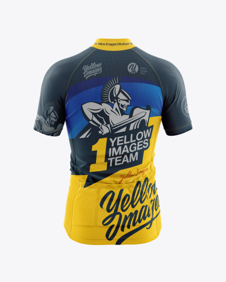 Download Men S Cycling Jersey Mockup In Apparel Mockups On Yellow Images Object Mockups PSD Mockup Templates