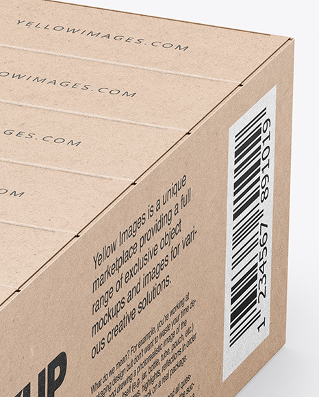 Kraft Box With Boxes Mockup