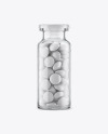 Glass Jar with Tablets Mockup