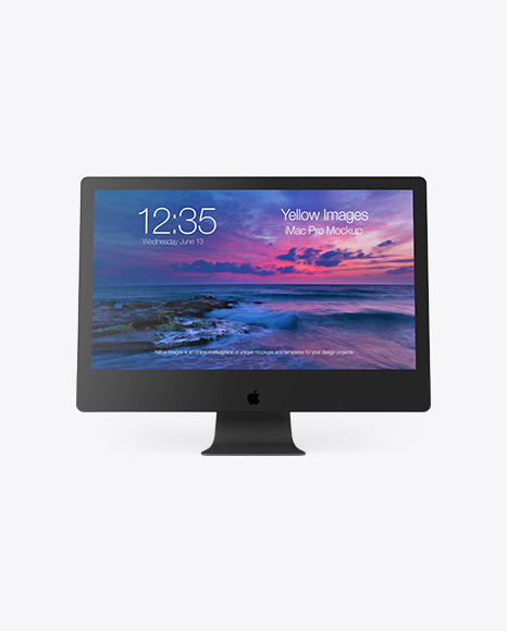 Clay Imac Pro Mockup In Device Mockups On Yellow Images Object Mockups