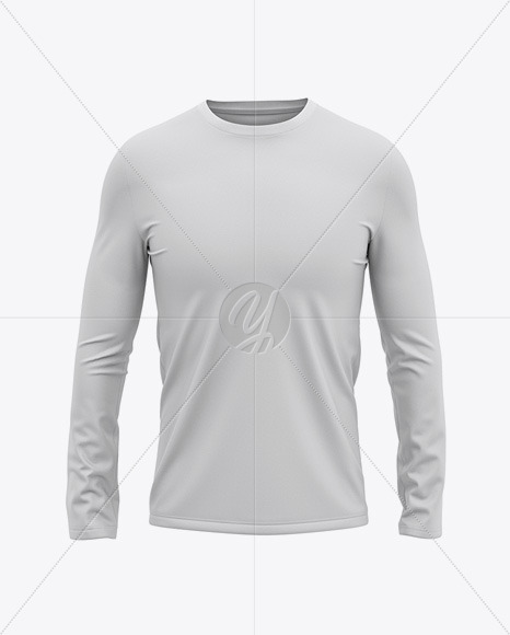 Download Men S Heather Double Layer Long Sleeve T Shirt Mockup Front View In Apparel Mockups On Yellow Images Object Mockups