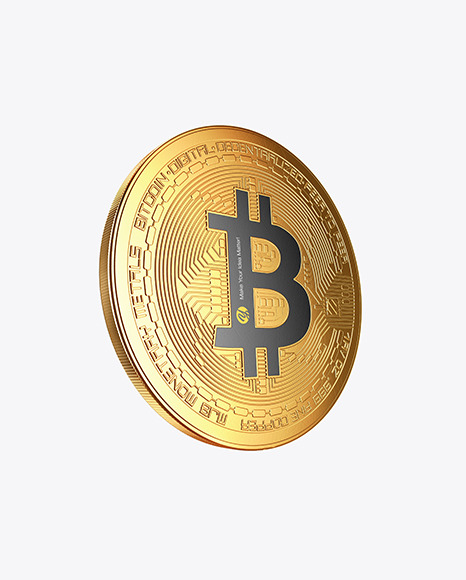 Golden Bitcoin Mockup