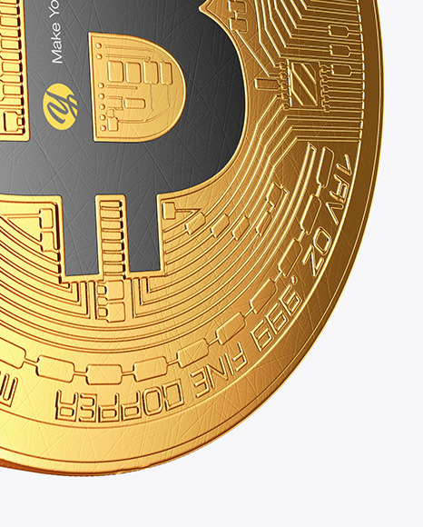 Download Golden Bitcoin Mockup In Object Mockups On Yellow Images Object Mockups