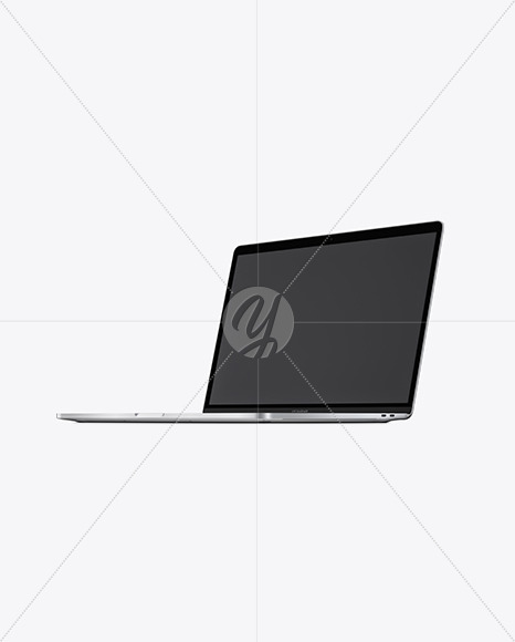 Silver MacBook Pro Mockup PSD #3