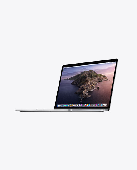 Silver MacBook Pro Mockup PSD #4