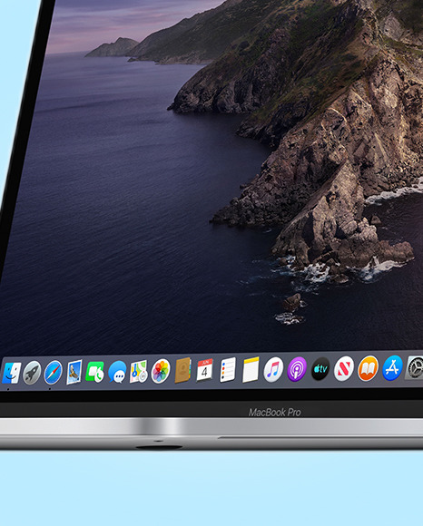 Silver MacBook Pro Mockup PSD #7