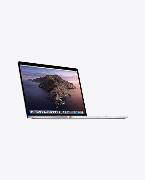 Silver Macbook Pro Mockup In Device Mockups On Yellow Images Object Mockups