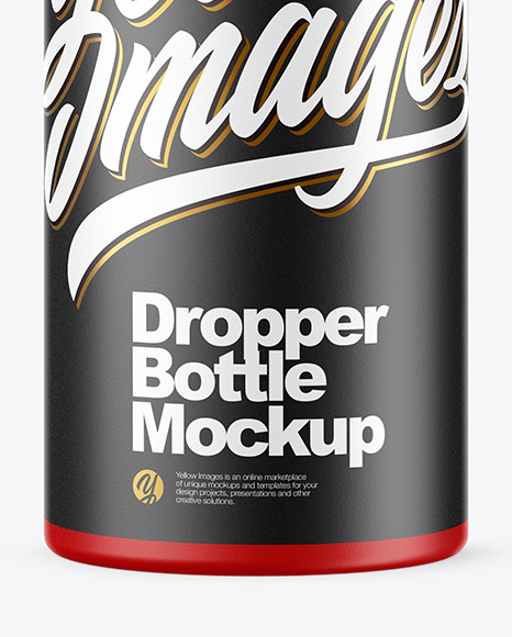 Matte Dropper Bottle Mockup PSD #6