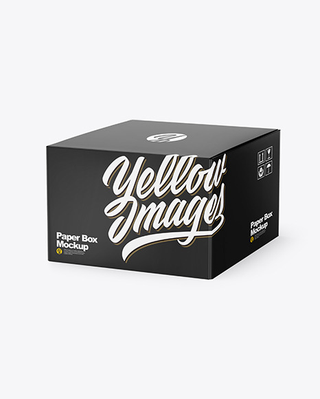 Glossy Paper Box Mockup PSD #2