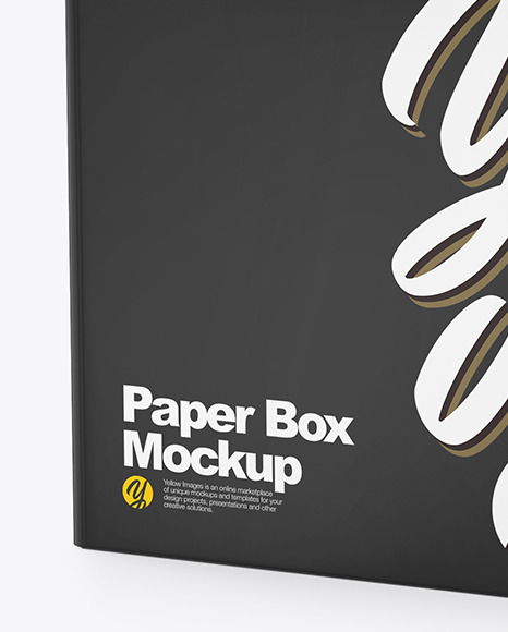 Glossy Paper Box Mockup in Box Mockups on Yellow Images Object Mockups