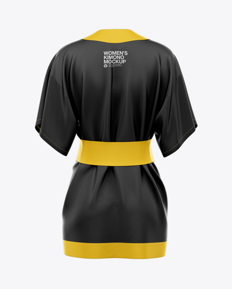 Download Women S Short Kimono Mockup In Apparel Mockups On Yellow Images Object Mockups PSD Mockup Templates