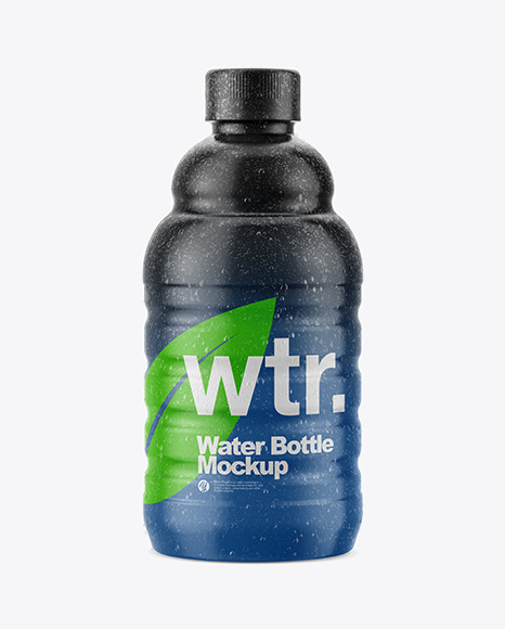 Water Bottle with Condensation Mockup PSD #3