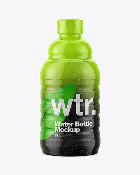 Water Bottle with Condensation Mockup PSD #4