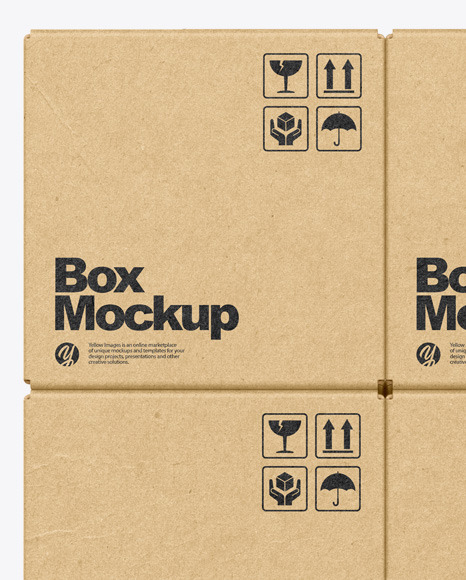 Kraft Boxes Mockup PSD #3