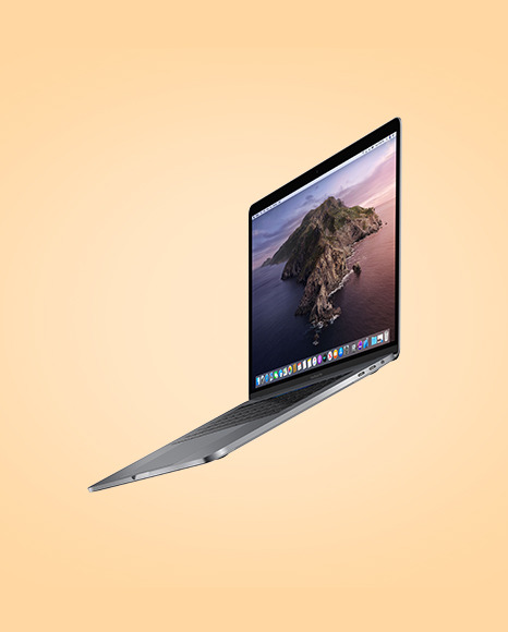 Space Gray MacBook Pro Mockup PSD #2