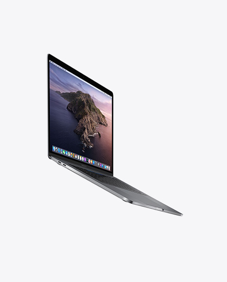 Space Gray Macbook Pro Mockup In Device Mockups On Yellow Images Object Mockups