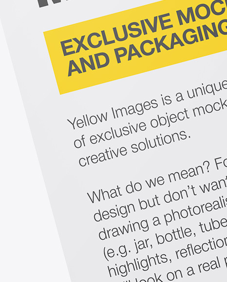 Download Drawing Paper Mockup Free Yellow Images