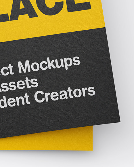 Two Textured A4 Papers Mockup PSD #6